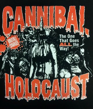 Cannibal Holocaust Cult Classic Horror Film Movie Black Canvas Back Patch