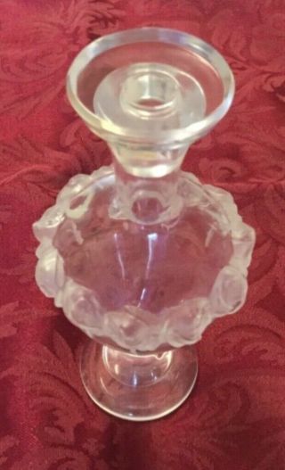 Lalique France " Martine " Perfume Bottle Frosted And Clear Crystal