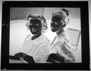 Betty Davis & Daughter Large 8 X 10 In Black And White Photo Negative