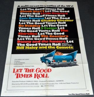 Let The Good Times Roll 1973 27x41 Movie Poster Rock Music Documentary