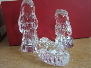 Marquis Waterford Crystal Set of 3 Nativity Holy Family 142565 w/ box 4