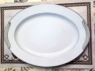 Noritake China Whitehall Pattern 6115 Oval Serving Platter