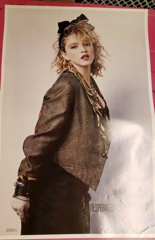 Madonna Desperately Seeking Susan Rare Poster Promo 1985 Orion Movie 23x34