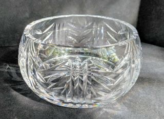 Waterford Crystal Glencar Round Bowl Centerpiece Signed 7 In