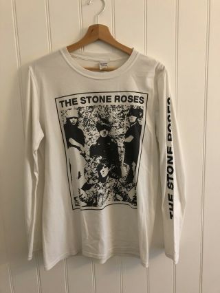 The Stone Roses Vintage 90’s Long Sleeve White T Shirt Size Medium