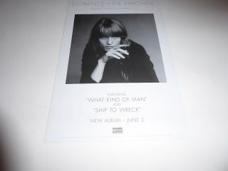 Florence,  The Machine Poster How Big How Blue Promo 11x17 