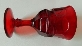 4 Vintage Fostoria Argus Ruby Red Stemmed Wine Glass Goblets 4