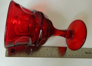 4 Vintage Fostoria Argus Ruby Red Stemmed Wine Glass Goblets 5