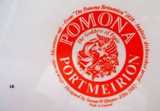 PORTMEIRION POMONA SUSAN WILLIAMS GRIMWOODS PEACH 10 3/8 