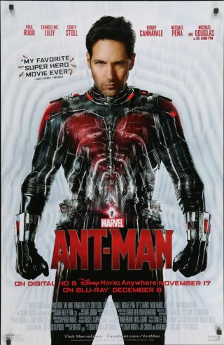 Ant - Man - Movie Poster - Paul Rudd - Video Poster Antman