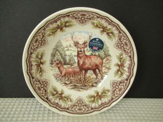 Royal Stafford Homeland Harvest Elk/deer Set Of 4 (7 - 1/2 ") Soup Bowls