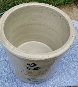 Antique Red Wing Union Stoneware Crock - 2 Gallons 3
