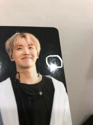 BTS 2017 The Wings Tour DVD Official Photo Card J Hope (Defect) 2