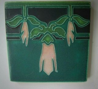 Motawi Tileworks Art Tile " Sweet Pea " 6 " X 6 " Art Deco Nouveau Arts & Crafts