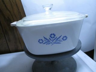 Vintage Corning Ware Blue Cornflower Baking Dish W/lid P - 1.  75 - B