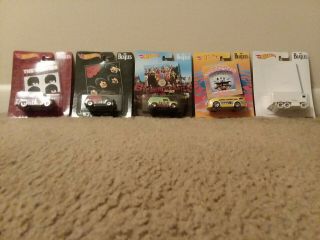 The Beatles Set Of 5 2016 Hot Wheels Cars - In Packages