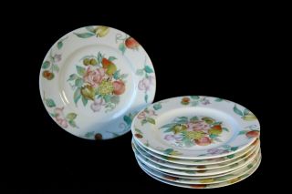Set Of 8 Bernardaud Limoges France Diserade Porcelain Bread Plates 6 5/8 "