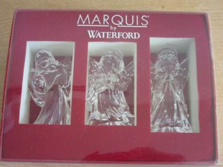 Marquis Waterford Crystal Set Of 3 Nativity Angels 142598 W/ Box