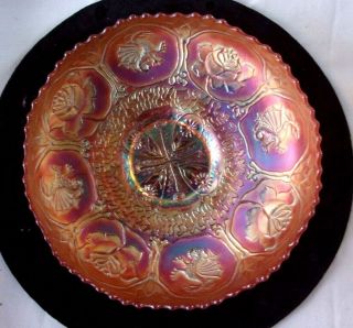 Fenton Marigold Dragon Lotus Carnival Glass Bowl