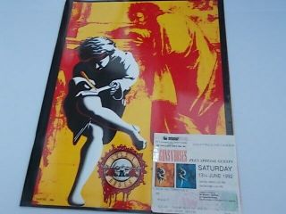 Guns N Roses 1992 World Tour Programme And Ticket From Wembley