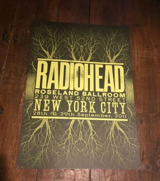 Radiohead Roseland Ballroom 2011 Gig Poster Stanley Donwood Design