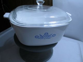 Vintage Corning Ware Blue Cornflower Casserole Dish W/lid P - 2.  5 - B