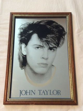 Vintage 1980’s Duran Duran John Taylor Framed Picture Mirror,  Collectable