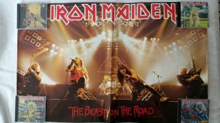 Iron Maiden 1982 Number Of The Beast Poster Beast On The Road Live Rare