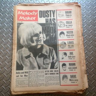 Melody Maker 1966 April 23 Dusty Springfield Brian Jones Keith Moon