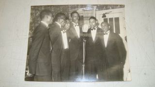 Vintage Photo Black Soul Gospel Doo Wop Group 7 1/2 " By 9 1/2 "