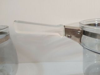 Vintage Pyrex Glass Flameware 6763 Double Boiler Set with Lid - 3 piece 6