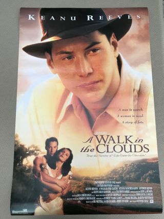 Rare.  Vintage A Walk In The Clouds Poster 23x35 " Keanu Reeves Movie 90s (1995)
