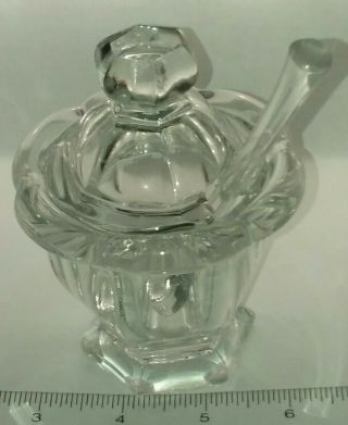 Baccarat Crystal Honey Sugar Jam Jelly Jar Bowl With Spoon Vintage