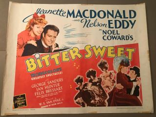 Half Sheet Poster 22x28: Bitter Sweet (1940) Jeanette Macdonald