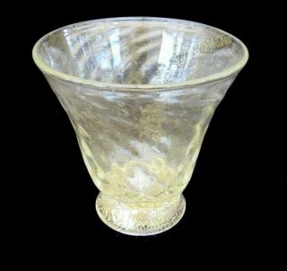 Rare Murano Zecchino Art Glass Gold Leaf Vase With Certificate