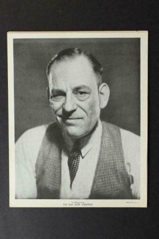 Lon Chaney Sr Black & White Linen Paper 1936 Film Star Actor Photograph