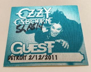 Ozzy Osbourne Scream Tour North America 2010 - 2011 Slash Pass Detroit