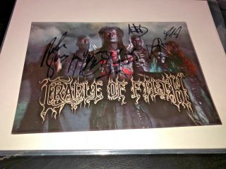 Cradle Of Filth - Autographed By Dani Filth And Entire Band 6x8 Color Photo (2018)