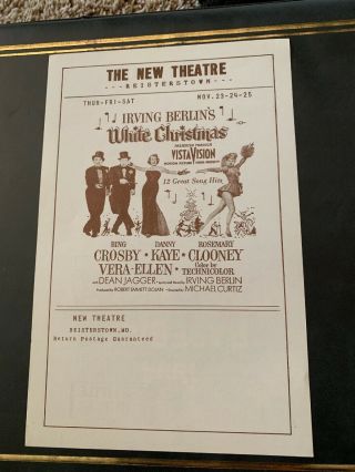 Movie Flyer “white Christmas” Bing Crosby