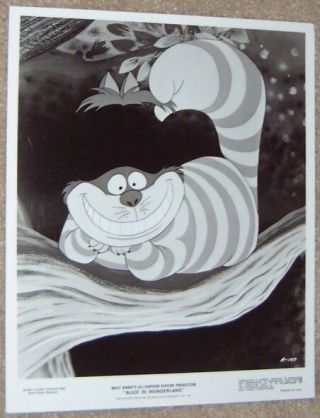 Alice In Wonderland Black And White Print - Disney 3 - The Cheshire Cat