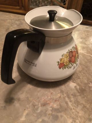 Corning Ware Spice Of Life Le The 6 cup Tea Kettle Teapot P 104 8 CorningWare 3