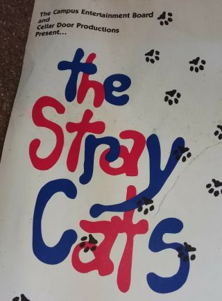 Stray Cats Concert Poster Rockabilly Vintage 80s Rockposters Straycatstrut