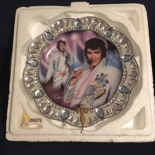 2006 Jewel Of Vegas Elvis Presley Commemorative Plate Bradford Exchange Nib
