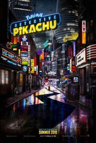 Pokemon Detective Pikachu Movie Poster 2 Sided Vf 27x40 Ryan Reynolds