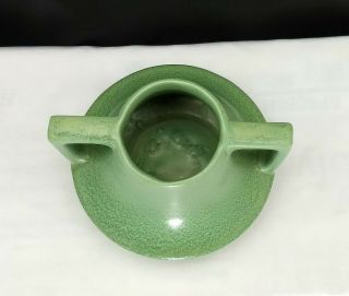 Haeger Pottery Arts & Crafts Matte Green Eve Vase with Buttress Handles 2