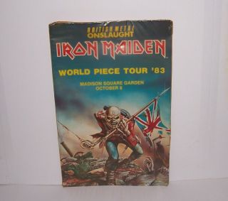 Vintage Iron Maiden World Piece Tour 1983 Concert Poster Madison Square Garden