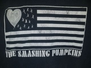 The Smashing Pumpkins 2007 American Flag Black T - Shirt Pre - Owned Medium Rocknrol