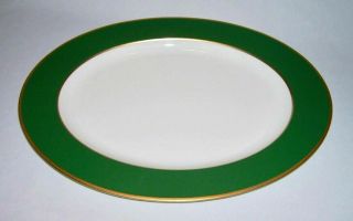 Mikasa (cathy Hardwick) Vintage 15 " Oval Serving Platter (ming Green) Japan