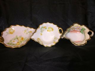 Set of 3 Fruit Bowls/Candy Dishes Limoges Coronet France & One Royal Munich 6