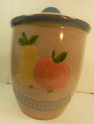Rumtopf Rum Pot Scheurich Keramik Storage Jar Covered Crock Germany